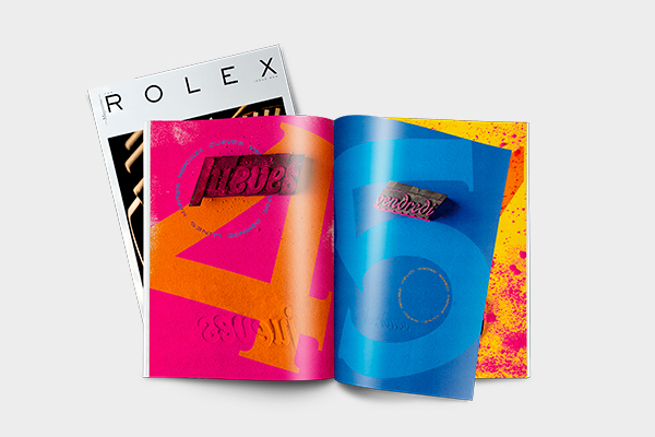 Rolex magazine artistic intervention